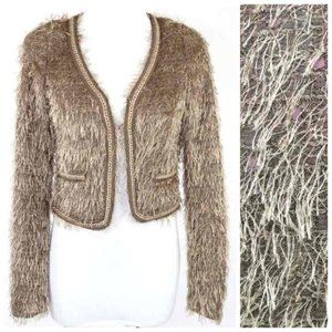 Bronze Brown Long Hair Chain Jacket $430